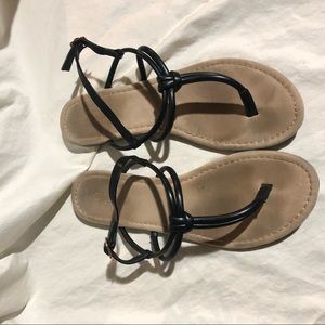 LC Lauren Conrad Black Sandals
